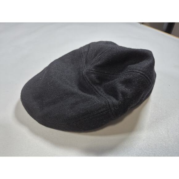 Daniel Cremieux Cabbie/Newsboy Hat SZ L/XL Black Poly Wool Blend - Picture 3 of 4